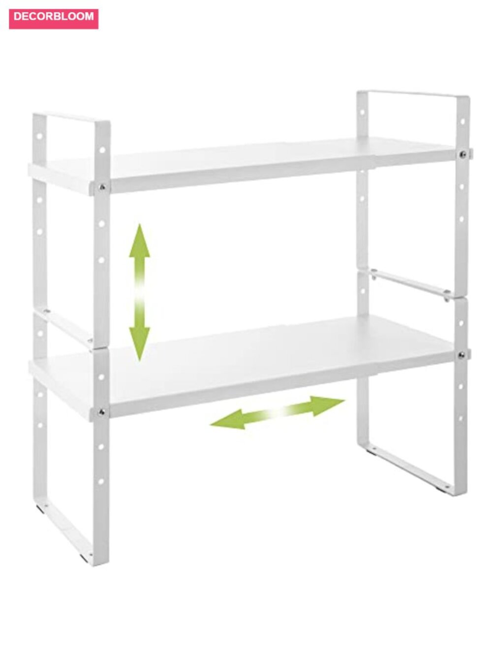 Expandable Cabinet Shelf Organizer, Stackable Kitchen Counter Storage Rack, - Picture 1 of 6